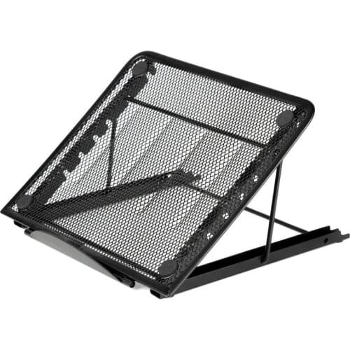 Mesh Ventilated Adjustable Laptop Stand for Laptop/Notebook /Tablet and more (Black)