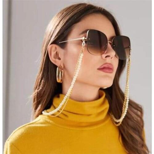Eyeglass Lanyard Hold Straps Eyewear Retainer multi-layer pearl metal eyewear chain sunglasses accessories wholesale