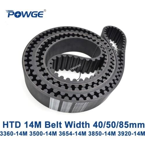 POWGE HTD 14M synchronous belt C=3360/3500/3654/3850/3920 width 40/50/85mm Teeth 240 250 261 275 280 HTD14M 3500-14M 3850-14M