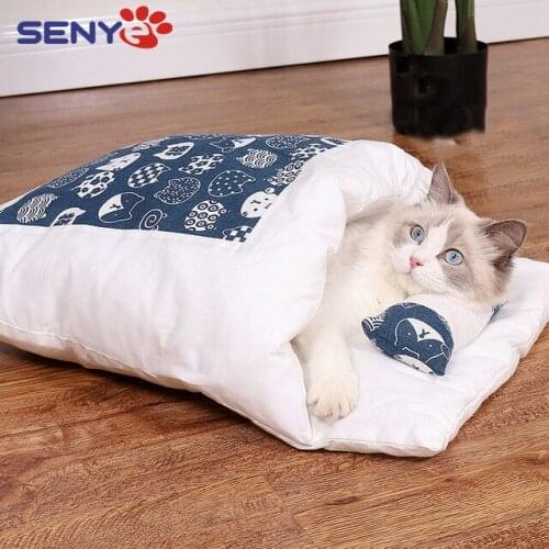 Cat Sleeping Bag Comfortable And Skin-friendly Closed Removable And Washable Winter Warm Pet Nest For All Seasons