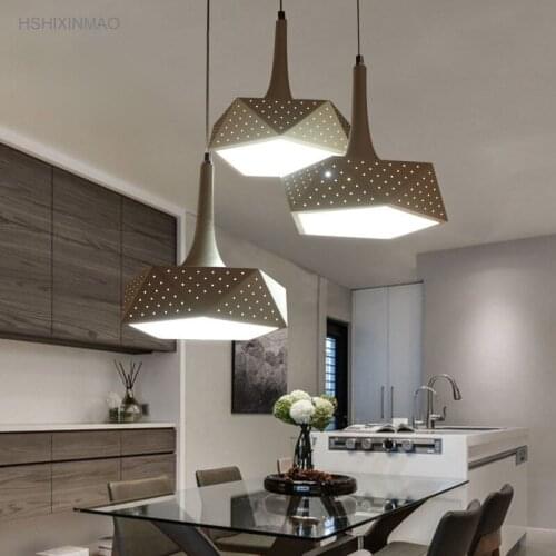 LED chandelier simple modern living room restaurant bar creative personality art Dimming Ceiling lights AC110-240V