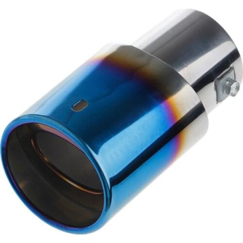 Universal Stainless Steel Car Rear Round Exhaust Pipe Tail Throat Muffler Tip