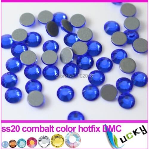 Top Quality HotFix rhinestone! ss6 ss10 ss16 ss20 ss30 Sapphire color Crystal iron strass Flat back rhinestones super shine