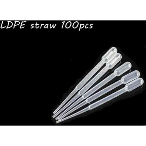 1/100 Pcs Disposable Dropper,Pasteurized Ldpe Straw with Scale,1/2/3/5/10ml,Chemical Laboratory Equipment,Office Supplies