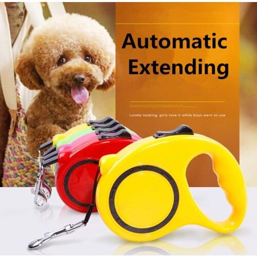 3m/5m Retractable Dog Leash Pet Harness Supplies Chihuahua Automatic Extending Puppy Walking Leads Traction Rope