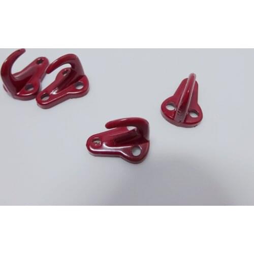 4Pcs Crawler Car Metal Tow Hook For Car 1/14 Rc Tractor Trailer Truck & 1/10 Remote Control Toy Car