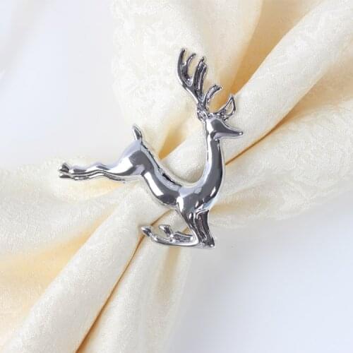 4pcs High - end hotel restaurant napkin ring small deer napkin napkin deduction Christmas gift series tableware