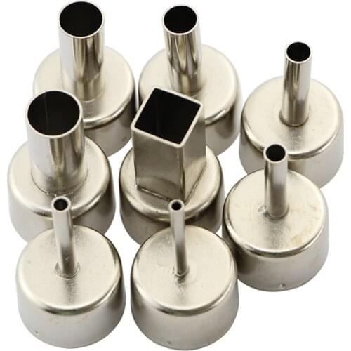 8 Different Nozzles 3MM 4MM 5MM 6MM 8MM 10MM 12MM12MM Diameter 858 Series BGA Air Nozzle For Saike ATTEN Hot Air Gun Nozzle