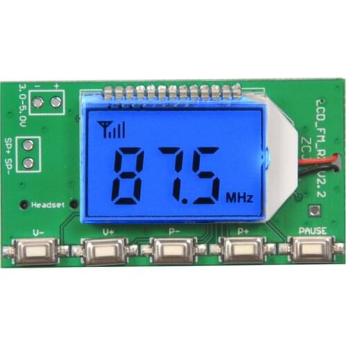 87-108MHz DSP & PLL Digital Wireless Microphone Stereo Audio FM Receiver Module