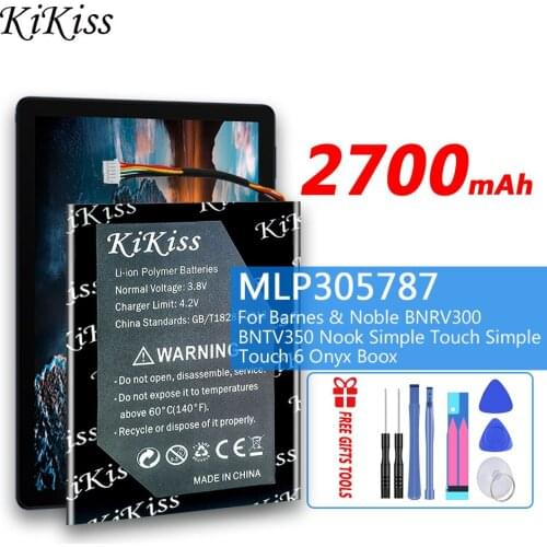 KiKiss 2700mAh MLP305787 Battery for Barnes & Noble BNRV300 BNTV350 Nook Simple Touch Simple Touch 6 Onyx Boox Newton Nook2/3