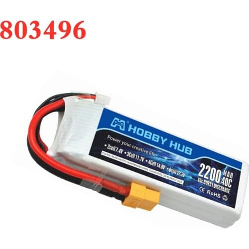 11.1V Lipo Battery For RC Car Airplane Helicopter Spare Parts 3S 11.1 v 2200mAh Battery for RC toys accessories XT60 Plug 803496