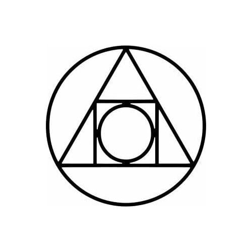 White/Black Mental Alchemy Symbol Sign Car Decal Car Window Bumper Rear windshield Stickers Decor L617