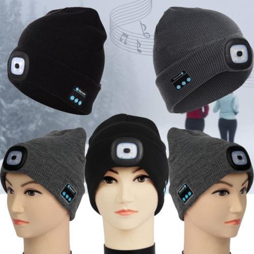 2020 New Hot Fashion Warm Beanie Bluetooth LED Hat Wireless Smart Cap Headset Headphone Speaker