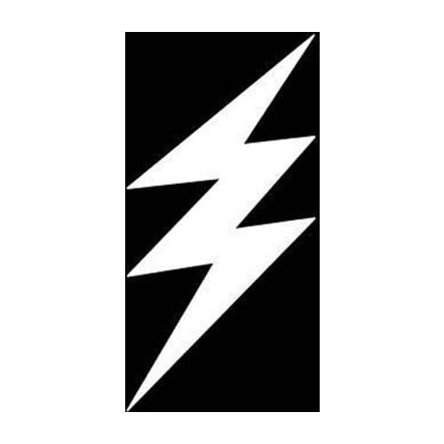 Black/Sliver Lightning Bolt Car Decals Window Bumper Vinyl Car Body sticker Art Decals Waterproof Removable S1243