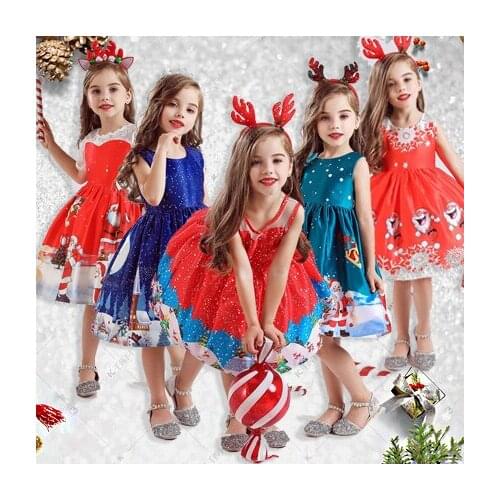 Baby Girl Clothes Kids Dresses for Girls Christmas Clothing Santa Claus Princess Dress New Year Party Children Cosplay Costume