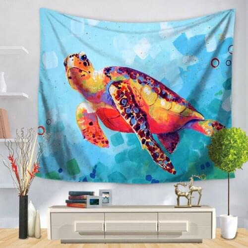 Home Decorative Wall Hanging Carpet Tapestry Rectangle Bedspread Color Animal Elephant Bird Rabbit Turtles Pattern GT1184
