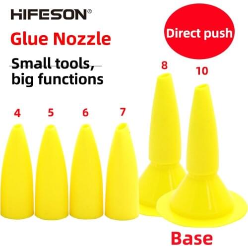 HIFESON High Quality Direct Push Multi-model Thick Glue Nozzle for Door/Window/Glass Decoration