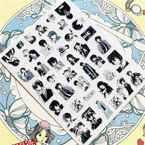 TSC-139 Handsome man in trench coat 3D Back glue Nail Art Stickers Decals Sliders Nail ornament decoration