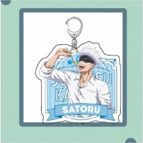 Hot Anime Jujutsu Kaisen Theme Cute Acrylic Pendant Keychain Decor Toy Gojo Satoru Kugisaki Nobara Itadori Yuji Fushiguro Megumi