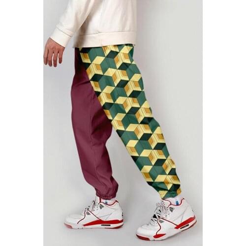 Fashion Cosplay Anime Demon Slayer Male Pants Kimetsu No Yaiba Costumes Carnaval Men 3D Printing Casual Cosplay Pants