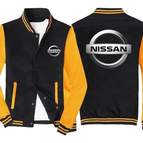 New Spring and Autumn Mens Baseball Jacket Nissan Car Logo No Cap Fashion Cardigan Long Sleeves Sportsweater Hoodies
