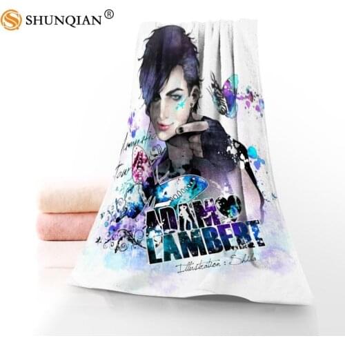 New Custom Adam Lambert Towel Printed Cotton Face/Bath Towels Microfiber Fabric For Kids Men Women Shower Towels