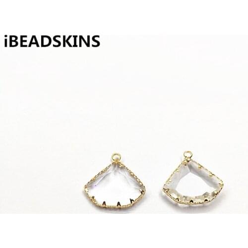 New arrival! 22x22mm Copper with Crystal Sector charm/Connectors for Necklace,Earrings parts, Accessories,hand Made Jewelry DIY