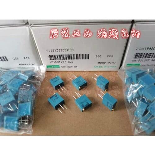 Original New 100% PV36Y502C01B00 multi-turn precision trimming potentiometer 502 5K 0.5W (SWITCH)
