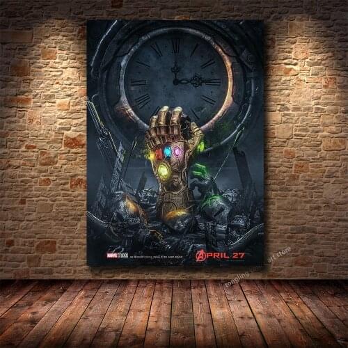 Marvel Superhero Avengers Thanos Infinite Gloves HD Print Canvas Painting Living Room Bedroom Decoration Painting