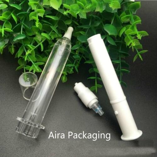 10ML 50pcs/lot Empty Plastic Airless Essecce Syringe High Grade DIY Cosmetic Eye Cream Storage Bottle Vacuum/Lotion Pump Conta