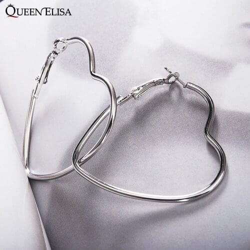 European And American Fashion OL Big Circle Heart-shaped Peach Heart Love Earrings Women Fashion Earrings 2020 For Women