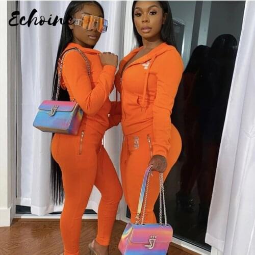 2020 Casual Tracksuit Women 2 Piece Set Female Hooded Sweatshirt And Pants Sportwear Suit Zipper Hoodies Clothes Ropa De Mujer