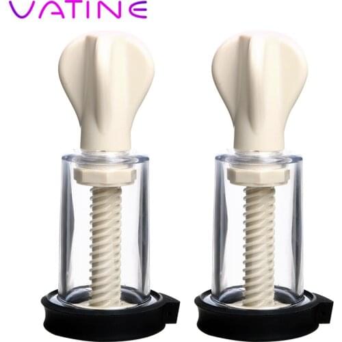 VATINE Full Body Massager Electric Shock Nipple Sucker Breast Enlarger Nipple Clamps Pump Clitoris Massager 1 Pair