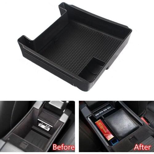YAQUICKA Fit For Volvo XC60 S60 V60 S60L Auto Car Interior Console Middle Armrest Storage Box Container Holder Tray ABS Black