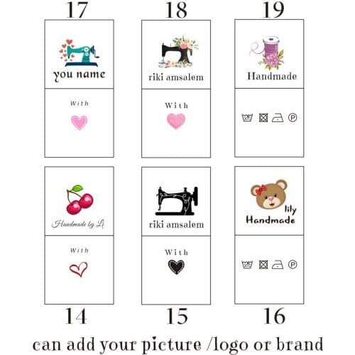 Free shipping custom clothing cotton printed label/garment cottom tag printing/main label/DIY hand made label/gift label 50 pcs