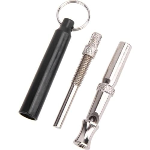 Two-tone Ultrasonic Dog Whistle Pet Dog Cat Training Obedience Black Whistle Pets Supplies