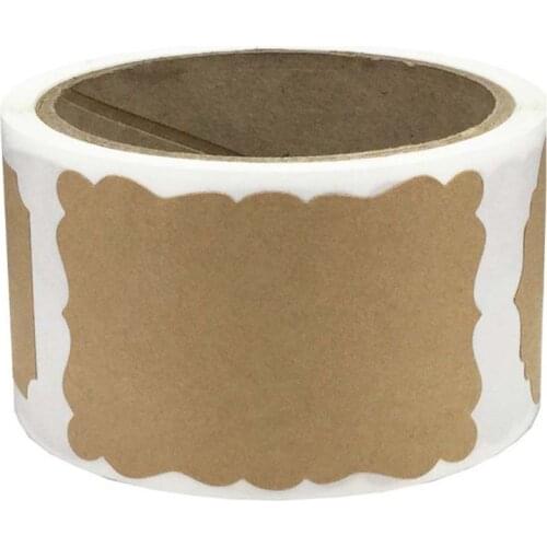 100pcs/roll DIY Blank Kraft Label Handmade Baking Seal Stickers Gift Tag for Jar 667A