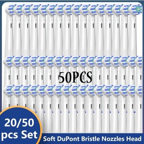 20-50pcs for Oral B D12 D16 D100 EB50 EB20 Replace Brush Heads Standard Clean Soft Electric DuPont Toothbrush Heads for Oralb