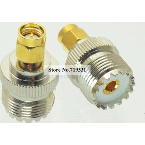 3pcs Adapter SO239 UHF female jack to SMA plug male RF connector straight