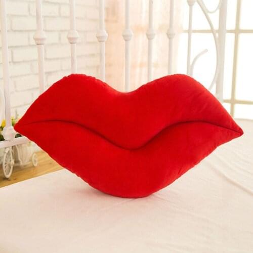 30cm Creative Pink Red Lips Shape Cushion Home Decorative Throw Pillow Sofa Waist Cushion Home Textile Cushion