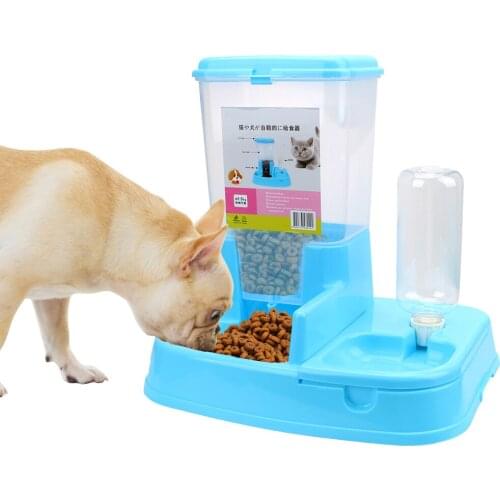 Pet Automatic Feeder Dog Cat Drinking Bowl For Dog Water Drinking Cat Feeding Large Capacity Dispenser 1 Set Pet Products