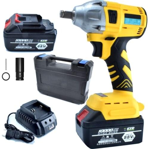88VF 320NM 110-240V Cordless Electric Burshless Impact Socket Wrench 10000mAh Li Battery Hand Drill Installation Power Tools