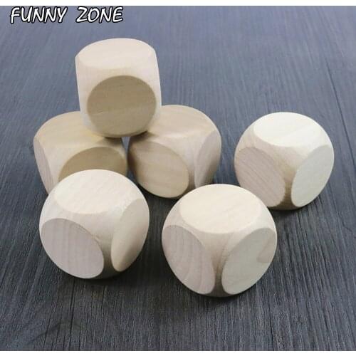 Wooden Cubes Crafts, Blank Dice Set, 40mm Wood Square Blocks for Puzzle Making, Crafts and DIY, Set of 10