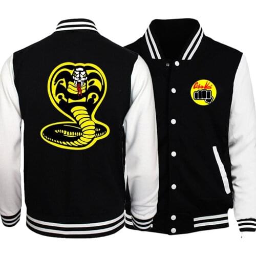 The Karate Kid Cobra Kai Hoodies Men 2020 New Spring Autumn Fleece Baseball Jacket Cosplay Costume Tops Mens HarajukuTracksuits
