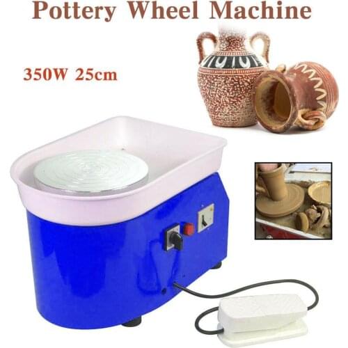 Pottery Forming Machine 350W 25cm Ceramic Pottery Wheel with Adjustable Feet Lever Pedal For Ceramic Work Clay Art Craft DIY