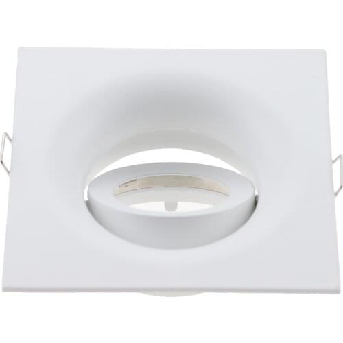 Hot sale Round Square White LED Recessed Ceiling Down Light Adjustable Fitting Frame For GU10 MR16 E27 Bulb Fixture For Housing
