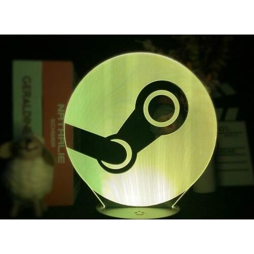Game Platform Steam Light 3d Illusion Light for Bedroom Decor LED Night Light Color Changing Anime Fans Around Prize Game