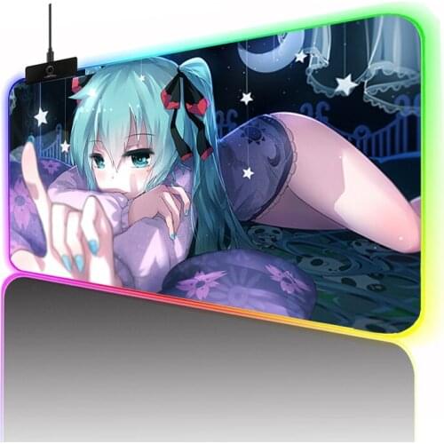 Gaming Laptop Rgb Mat Pc Gamer Large Mousepad Xl Anime Mouse Pad Gamer Computer Desk Mause Pad Vocaloid Mouse Mats Xxl Mice Mat