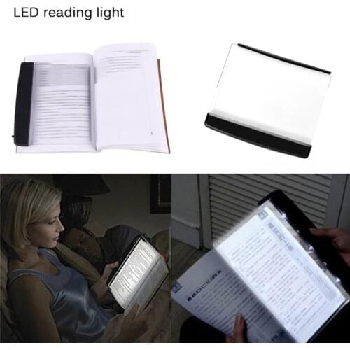Creative LED Book Light Reading Night Light Flat Plate Portable lampara para leer libro Led Desk Lamp for Indoor Kids Bedroom