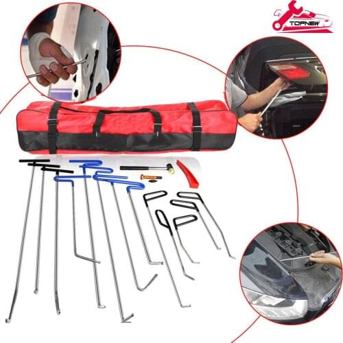 Paintless Dent Removal Rods Hooks Hammer Car Dent Remover Kit Glue Stick Removal Hail Rods Tool Set